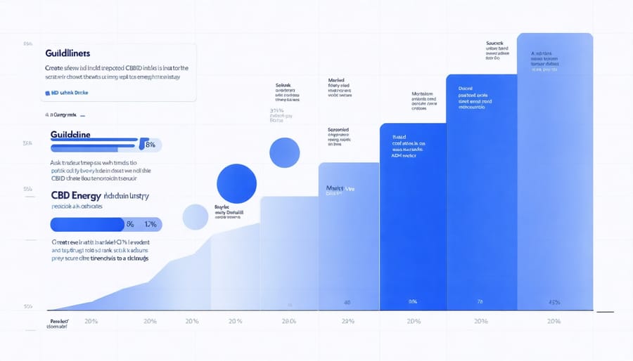 Graph showing the increasing trend of the CBD energy drink market