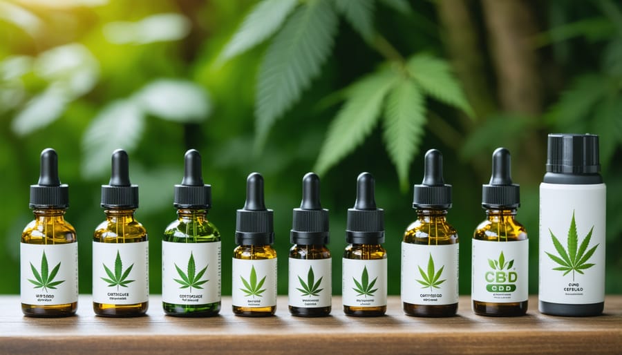 Collection of high-quality CBD pet products showing third-party testing labels